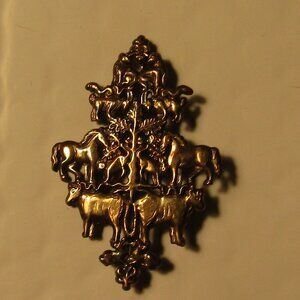 Unique Vintage ANIMAL Christmas Tree Pin Rabbits Bulls Snakes Horses Cats Goats+